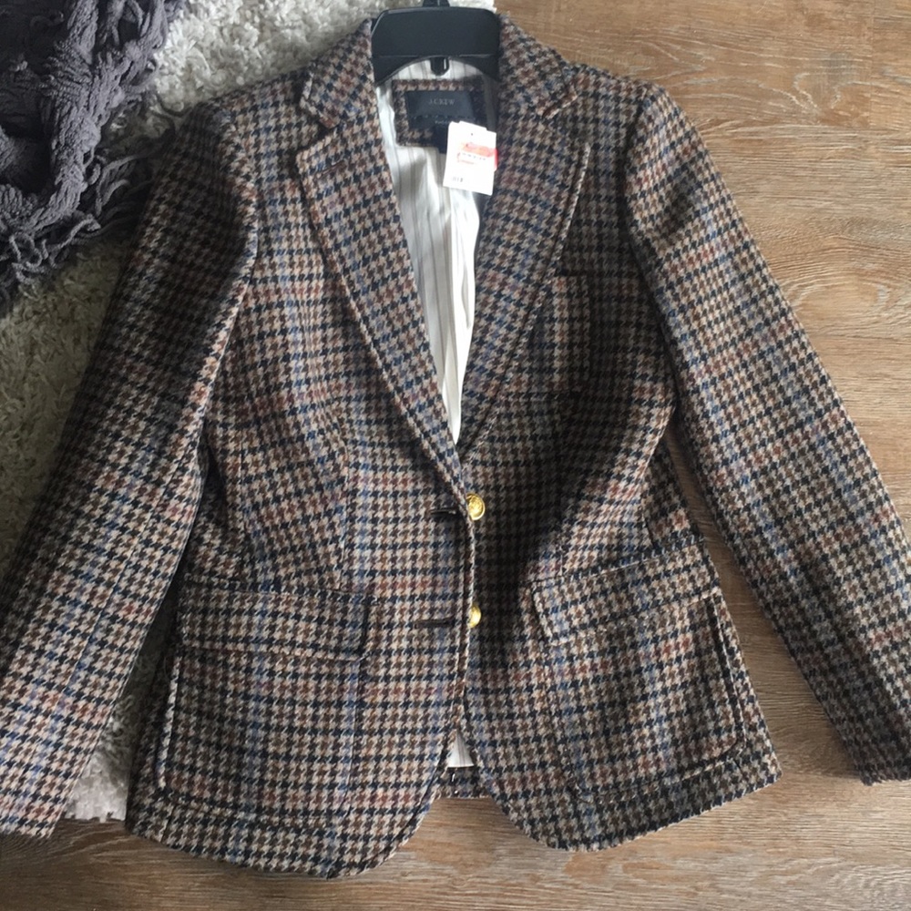 Banana republic brown houndstooth blazer